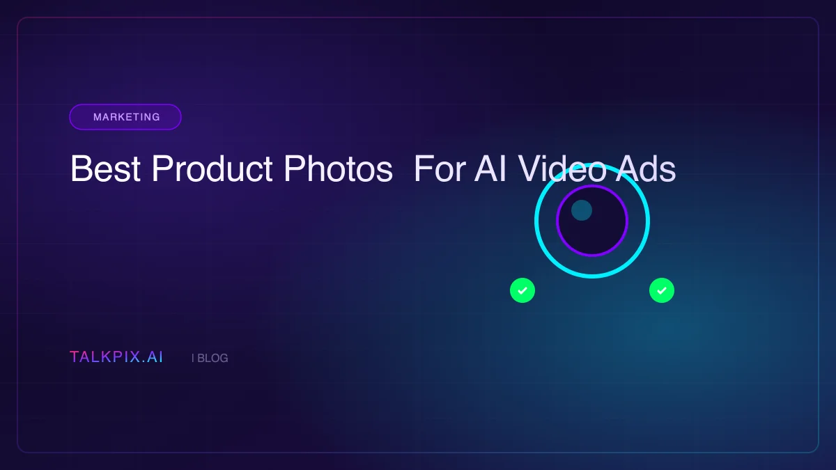 Camera lens checklist representing best product photos criteria