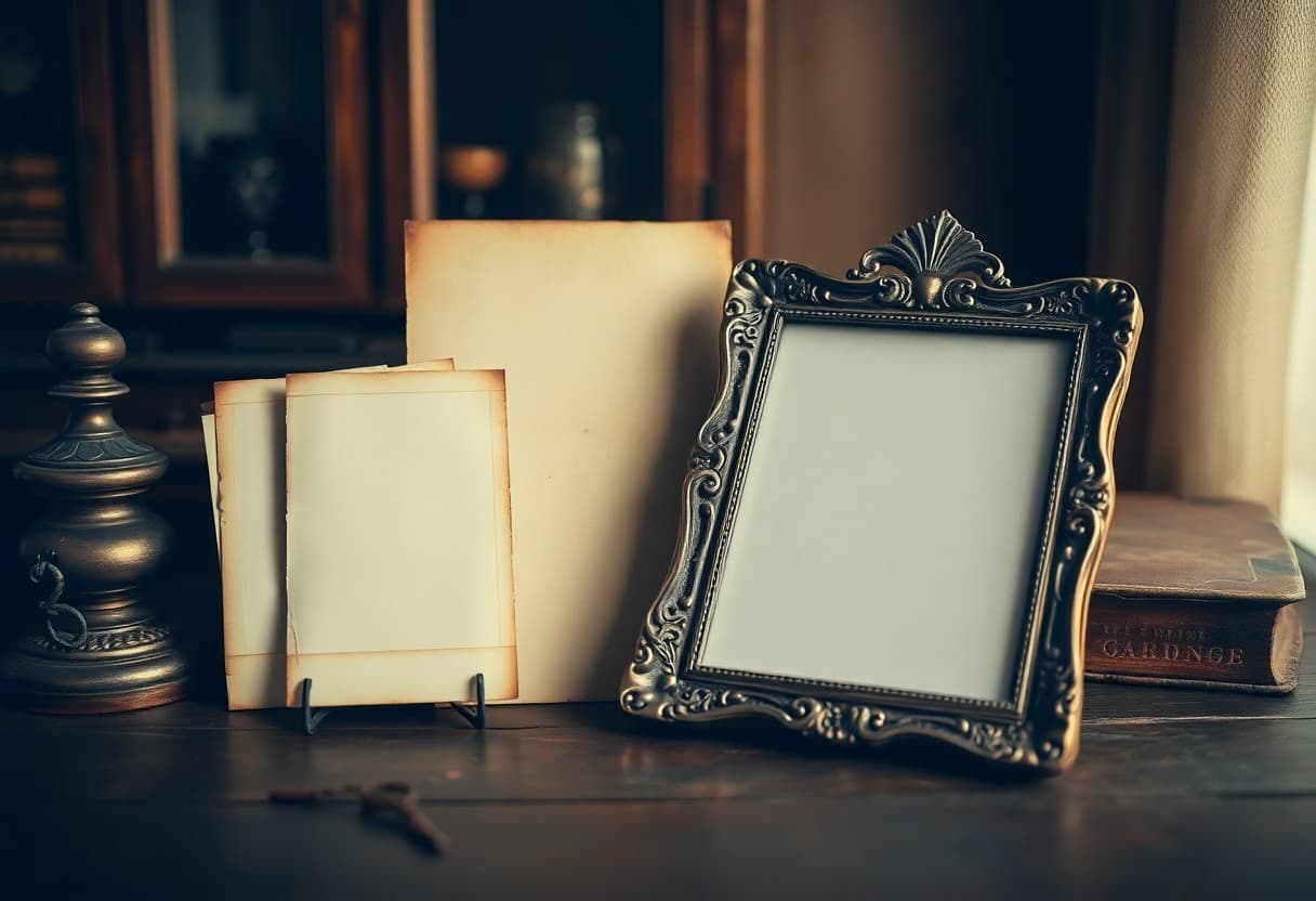 An antique portrait photograph being scanned and prepared for animation on a laptop