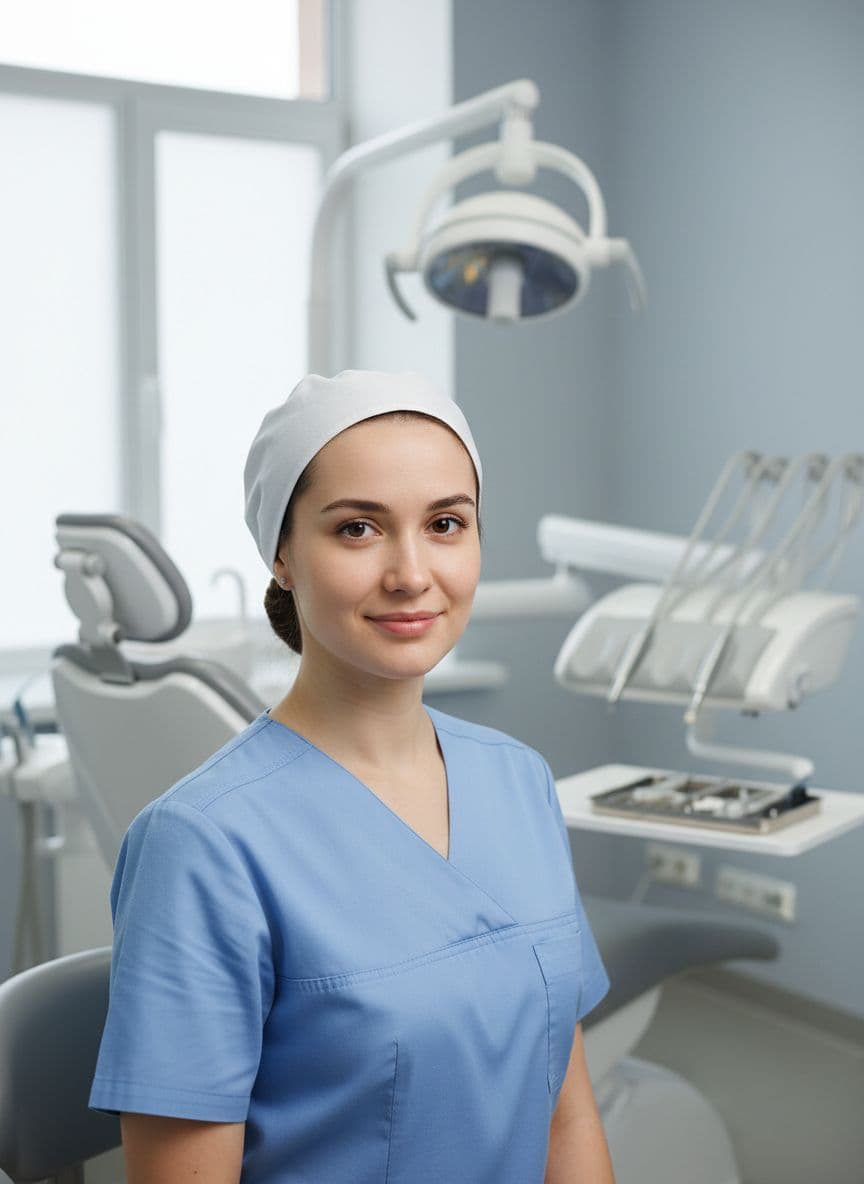 Original Gemini-generated dental hygienist portrait before TalkPix animation