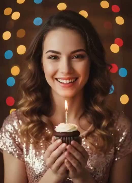 AI Birthday Message From a Photo generated video poster