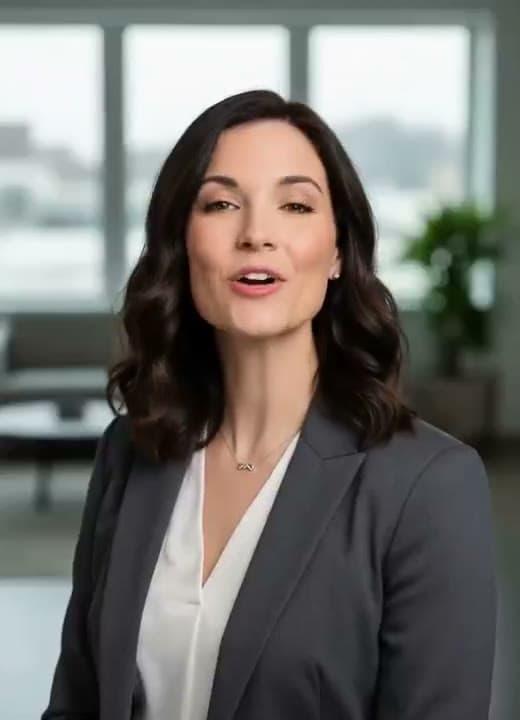 A single portrait photo transforming into a short talking YouTube channel trailer playing on a laptop, with no visible text on screen.