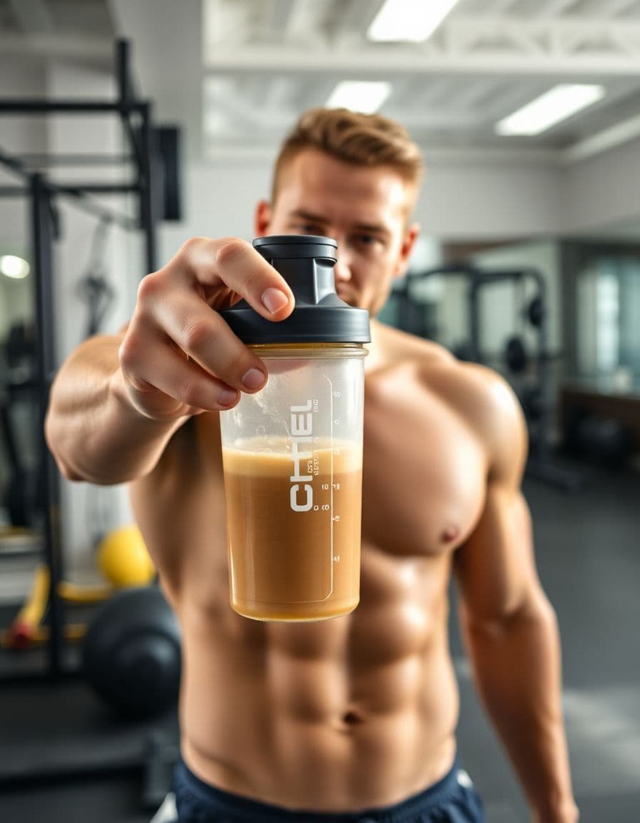 AI UGC creator holding a fitness & sports product for a talking video ad