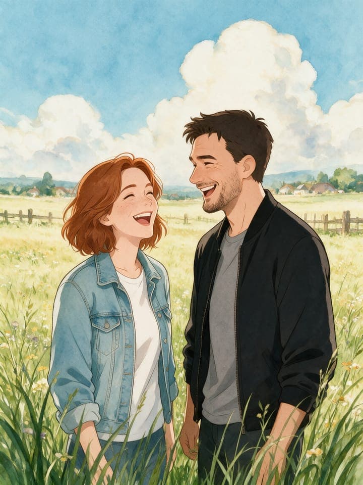 Painted Couple AI photo trend example