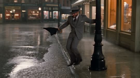 Lamppost in the Rain template example