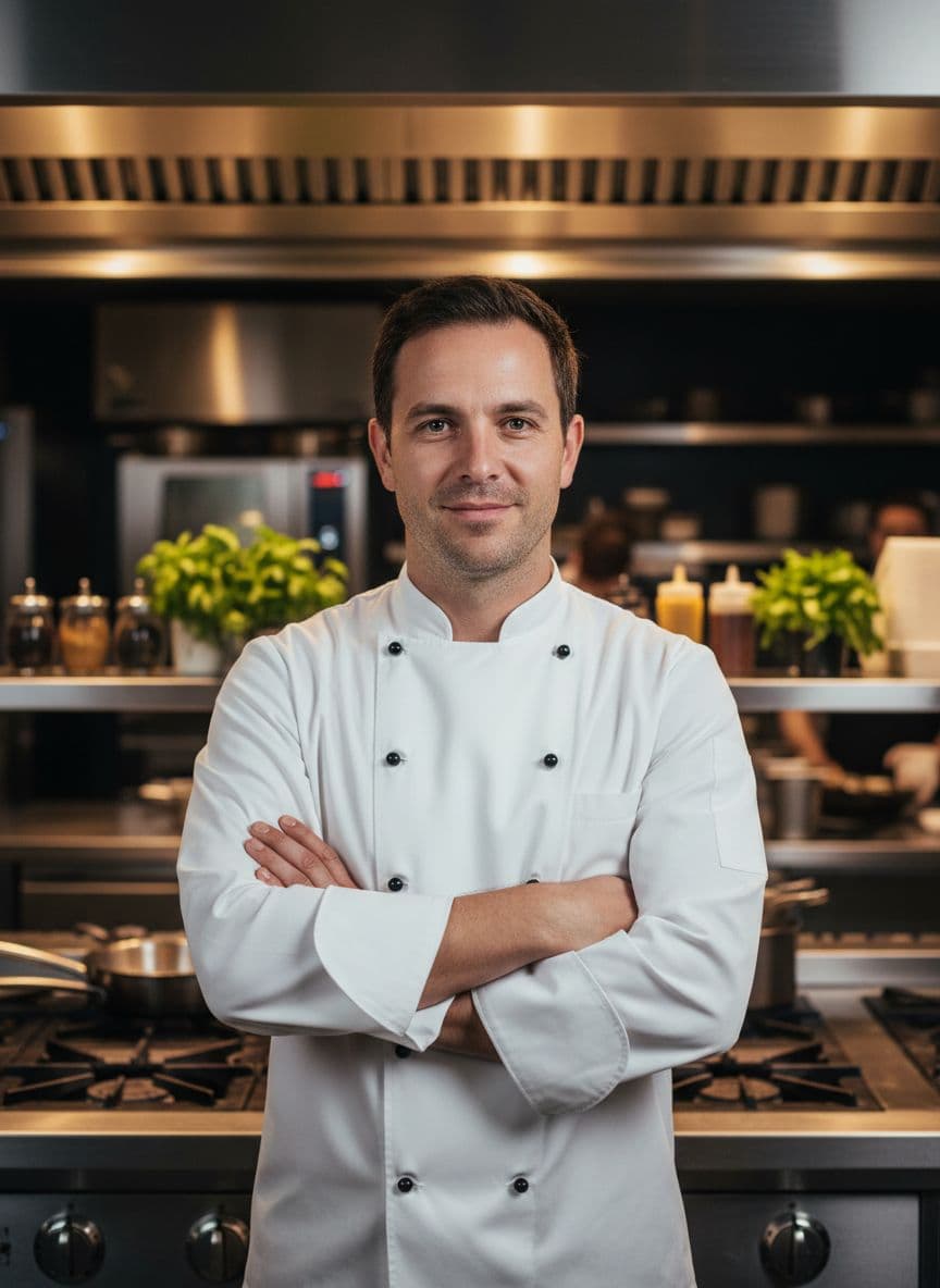 Original Gemini-generated chef portrait before TalkPix animation
