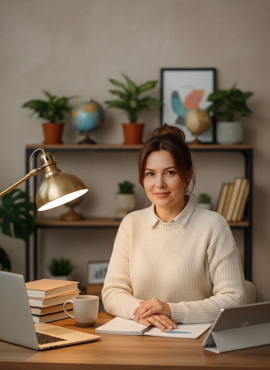 Original Gemini-generated online teacher portrait before TalkPix animation