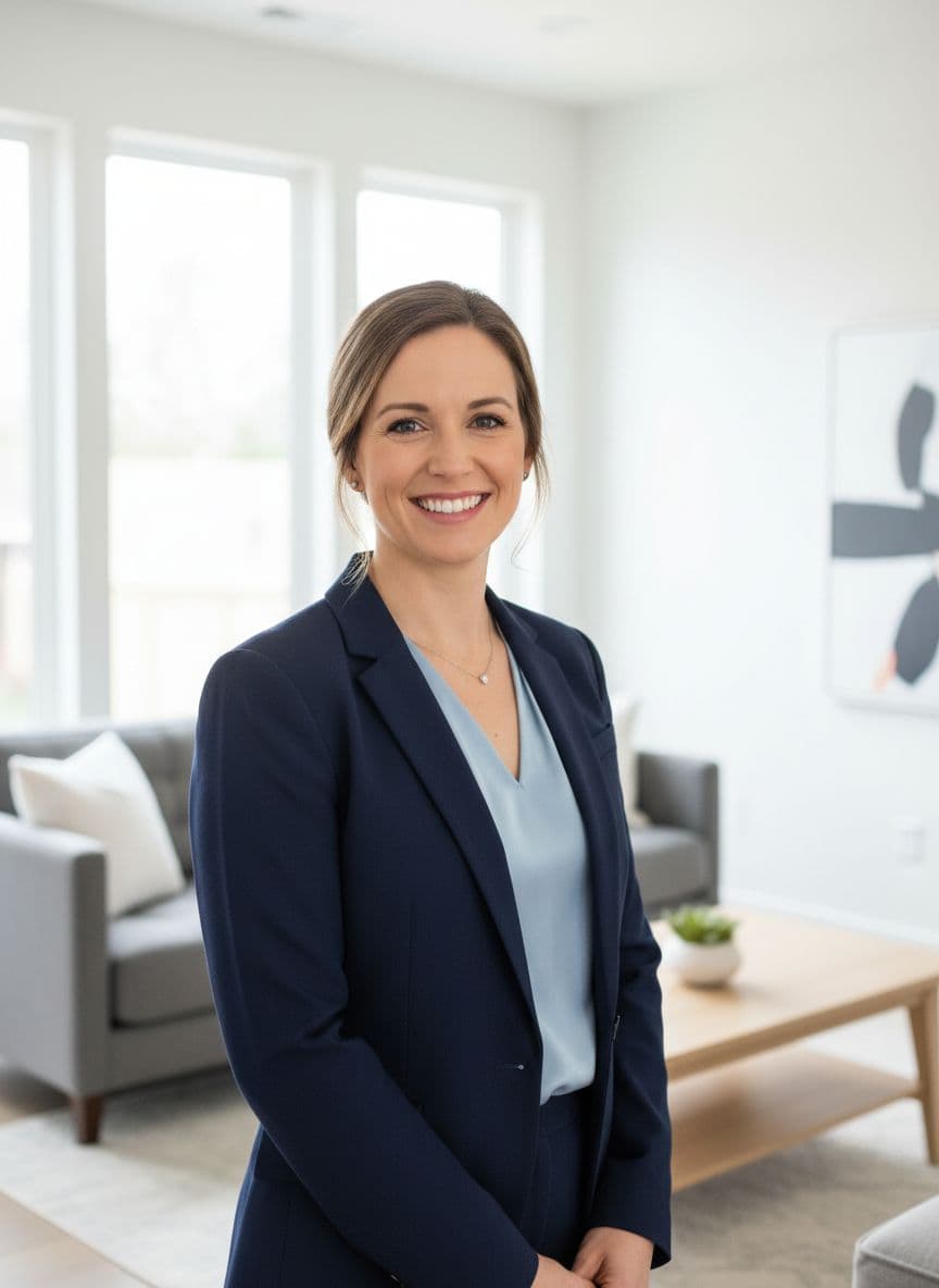Original Gemini-generated portrait of a real estate agent before TalkPix animation