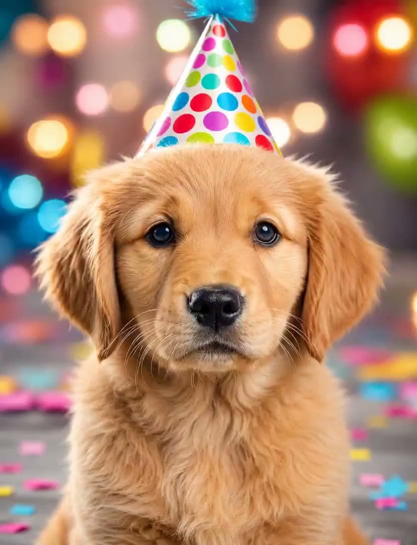 Pet photo used before generating a birthday wish video