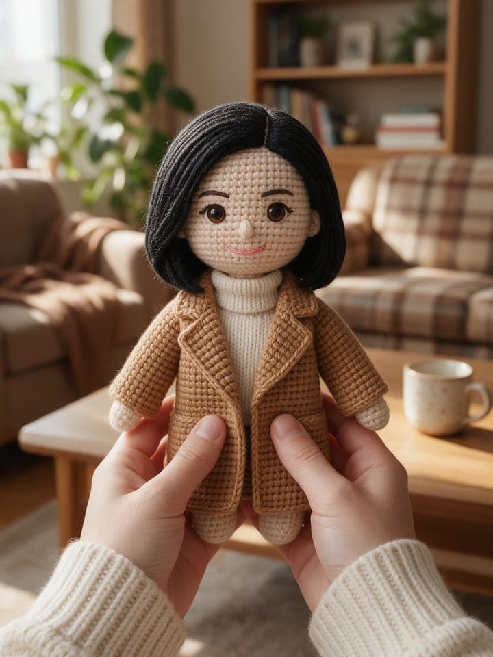 Knitted Doll template example