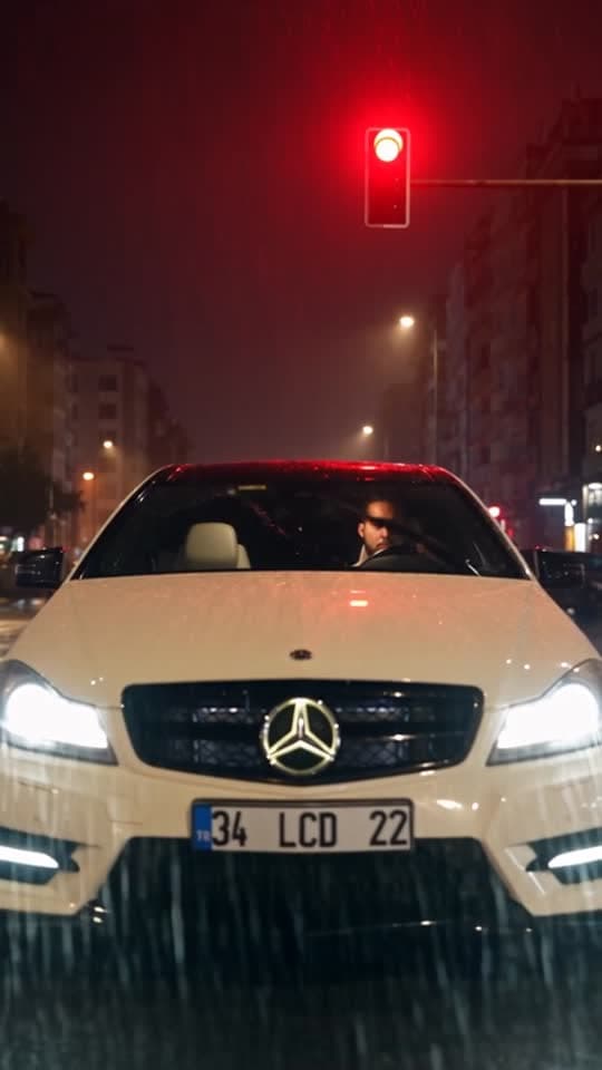 Rainy Night City Drive template example